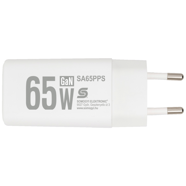 home Punjač kučni, brzi, 1 x USB-A, 1 x UCB-C, 65W, GaN - SA65PPS - Image 3