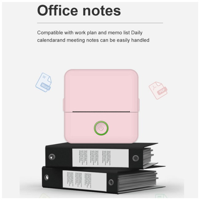 NN-Su Printer, mobilni , Zero INK, Bluetooth, set - X6 Mini Printer,set,Bluetooth,Pink - Image 3