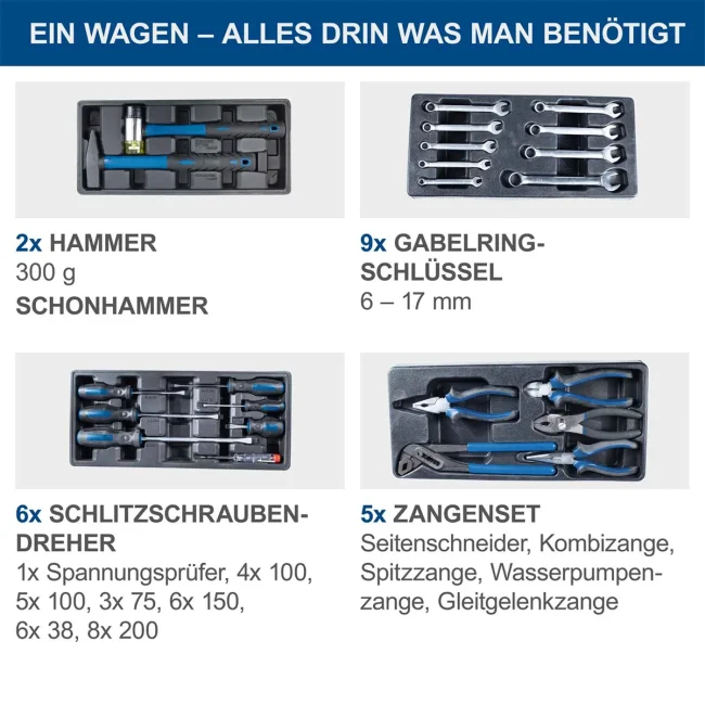 Scheppach set kolica za alat sa 70  komada pribora TW1100 - Image 3