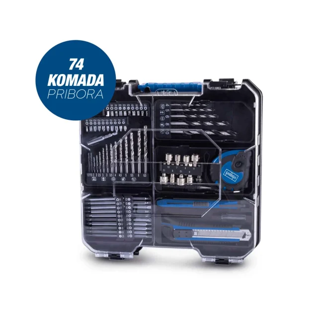 Scheppach aku bušilica odvijač sa 74 komada pribora IXES C-DTB74/1-X - Kit - Image 2