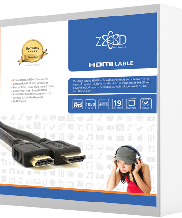 ZED electronic HDMI kabl, 15 met, ver. 1.4 - HDMI/15