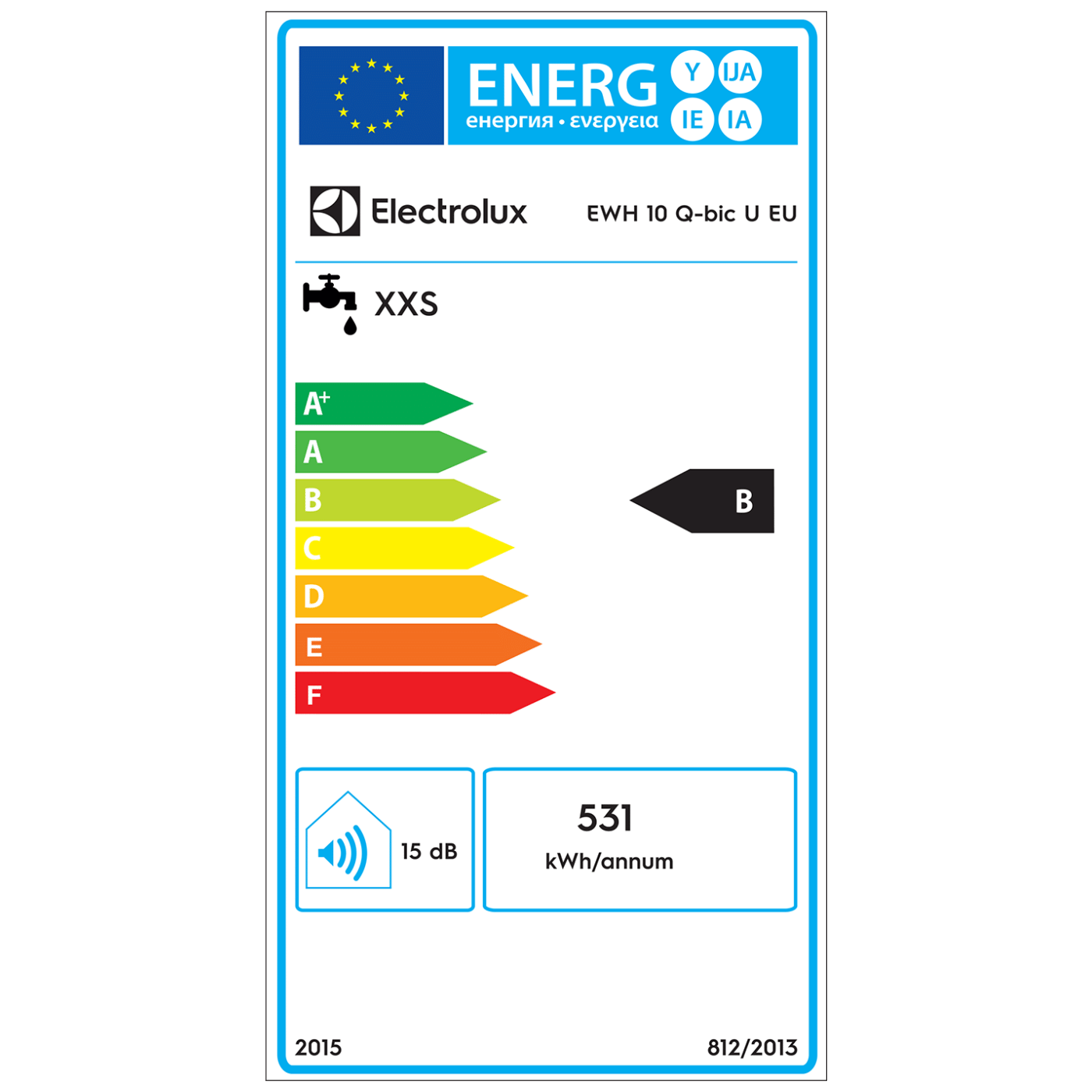Electrolux Bojler 10 lit., Cijevni električni grijač (TEN), 2kW, IPX4 - EWH 10 Q-bic U EU - Image 6