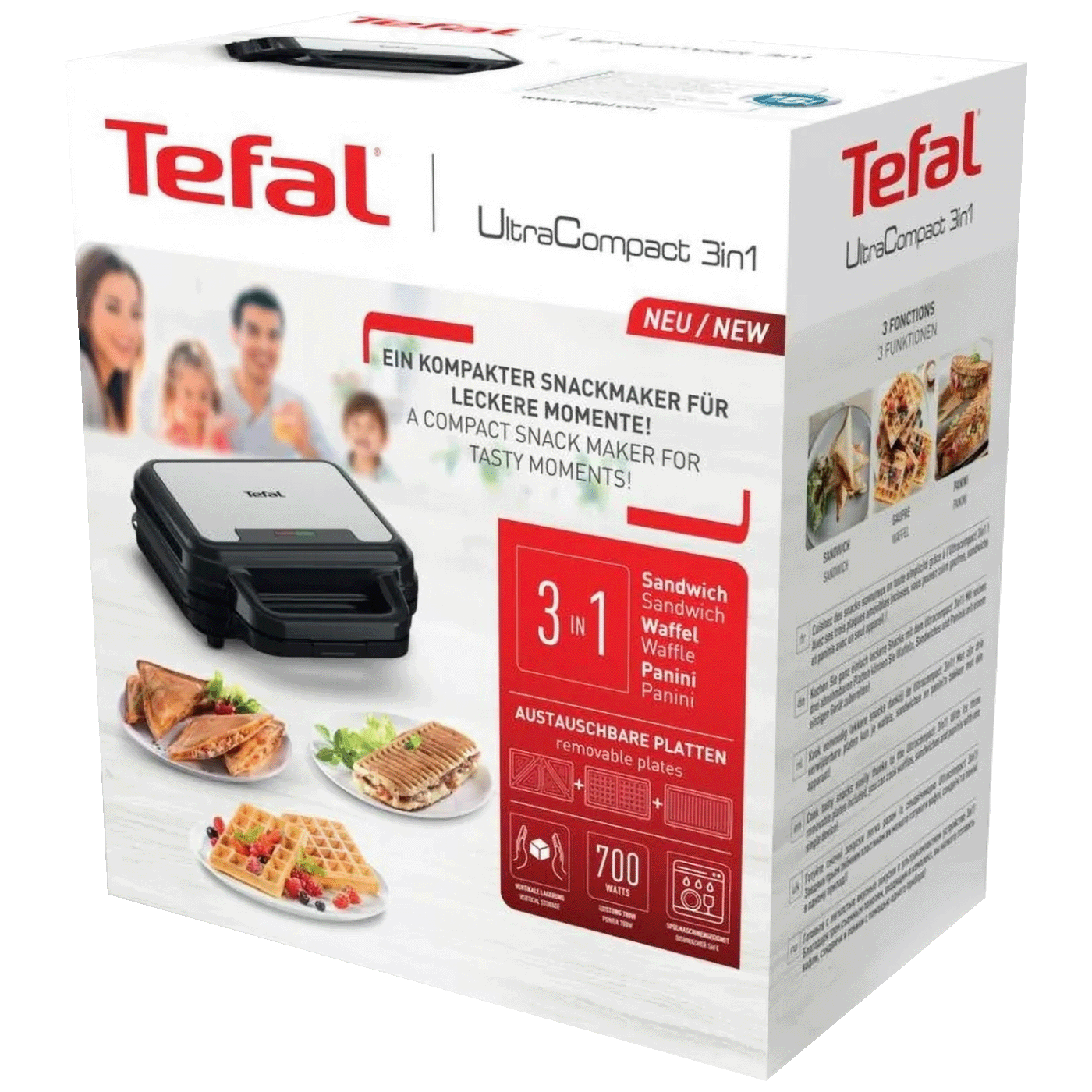 Tefal Grill kontaktni, 3u1, 700W, UltraCompact - SW383D10 - Image 3