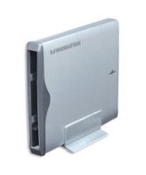 Kućište za externi 5,25" DVD MANHATTAN, Slim IDE, USB+FireWire, 702928