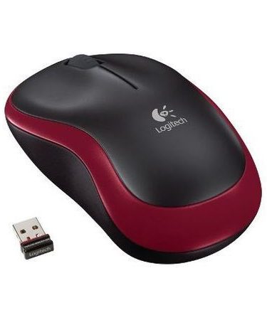 Miš LOGITECH M185, wireless, optical, crveni, 910-002240/2503/2237