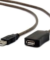 USB active extension cable 5m, GEMBIRD UAE-01-5M, black