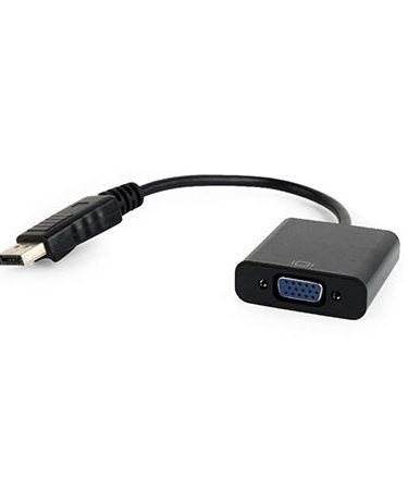 DisplayPort adapter kabal GEMBIRD, A-DPM-VGAF-02, muški DisplayPort na ženski VGA, black, 15cm