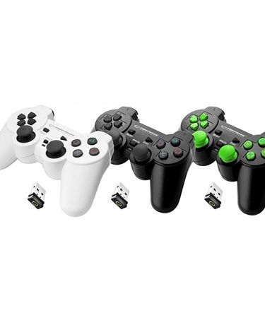 Game Pad ESPERANZA GLADIATOR, vibration, PS3/PC, wireless, black, EGG108K