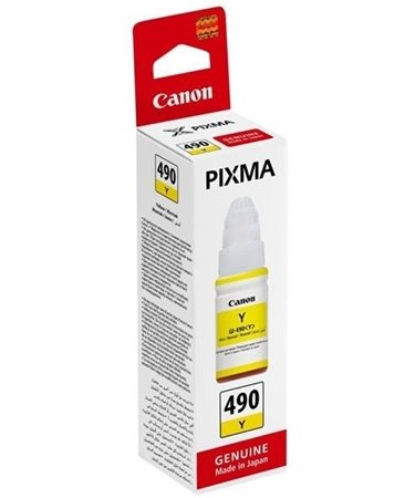 Tinta Canon GI490Y YELLOWza printer Canon  G1400, G2400, G3400(0666C001AA)