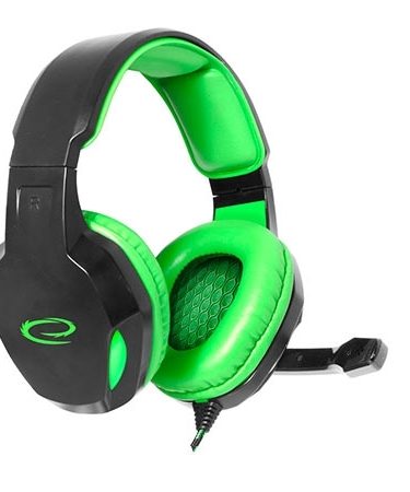 Slušalice sa mikrofonom ESPERANZA COBRA, gaming, green,, volume control, EGH350G