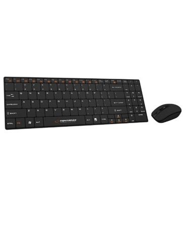 Tastatura i miš wireless ULTRASLIM ESPERANZA LIBERTY, black,  USA layout, EK122K