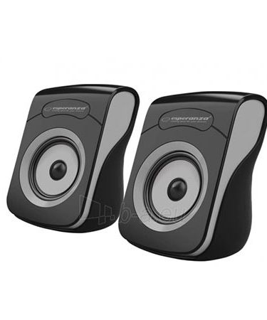 Zvučnici 2.0 ESPERANZA FLAMENCO, 2x3W, 3.5mm, USB power, BLACK/GREY, EP140KE