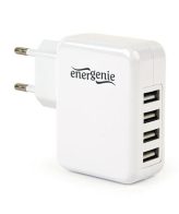 USB univerzalni strujni punjač GEMBIRD, 4-port, 5V, 3,1A, EG-U4AC-02, white