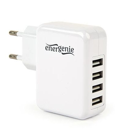 USB univerzalni strujni punjač GEMBIRD, 4-port, 5V, 3,1A, EG-U4AC-02, white