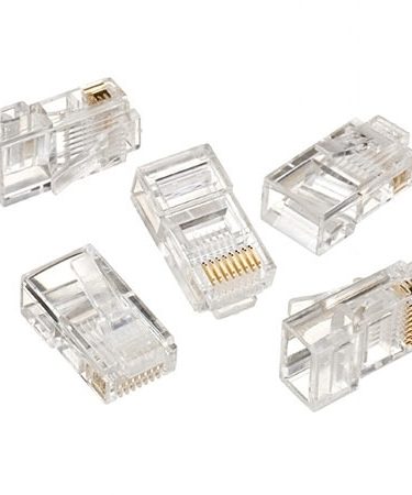 UTP konektor 100 komada GEMBIRD RJ45, cat.5 8P8C, 30u gold plated, LC-8P8C-001/100