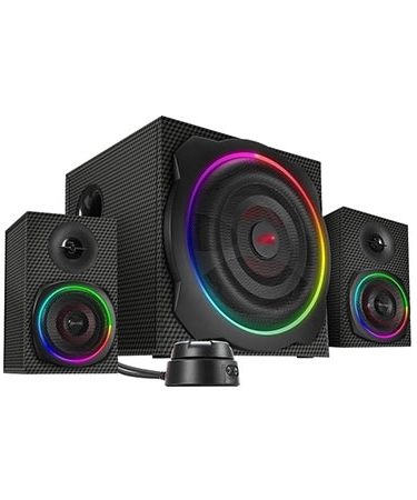 Zvučnici 2.1  SPEEDLINK GRAVITY CARBON RGB 2.1 Subwoofer System, black, SL-830100-BK