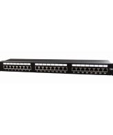 PATCH PANEL 24 PORTA cat.6, shielded, 19" 1U, GEMBIRD, NPP-C624-002, designed for 19" standard, 483x111x45 mm