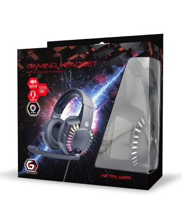 Slušalice sa mikrofonom GEMBIRD gaming RGB, volume control, matte black, PC, PS4, GHS-06