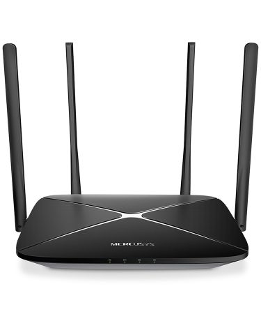 MERCUSYS AC12G AC1300 Dual Band Wireless Router 867Mbps 5GHz 300Mbps 2.4GHz 10/100/1000M WAN 10/100/1000M LAN 4fixed ant