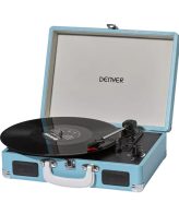 Denver gramofon VPL-120 , USB, zvučnici 2 x 1W, audio out, 331/3rpm, 45rpm or 78rpm, PC recording,plavi