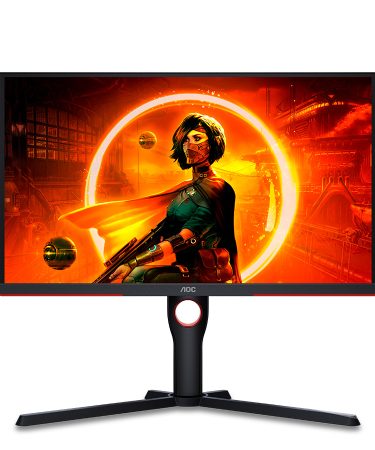 MONITOR AOC GAMING 24.5” 25G3ZM 240Hz VA, 1920x1080, 0.5ms, 3000:1, 178/178, Adaptive Sync, HDMI, DP, 3-sided frameless, Full Ergo, G-Menu, Black-Red,
