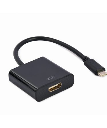 USB adapter Type-C to HDMI adapter 4K@60Hz, 15 cm, black, GEMBIRD, A-CM-HDMIF-04