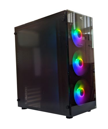 KUĆIŠTE GNC EZ COOL GAMING ND-570 BEZ NAPAJANJA, prozirna stranica, 3x120mm RGB ventilator