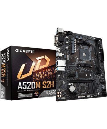 GIGABYTE MB A520M S2H 1.2, AM4, 2xDDR4, M.2, 4xSATA, VGA, DVI, HDMI, 6xUSB, mATX