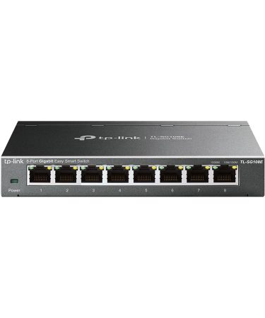 SWITCH TP-Link TL-SG108E 8-portni Gigabit Easy Smart Switch, 8 x 10/100/1000Mbps RJ45 portova, MTU/Port/Tag-based VLAN, QoS, IGMP Snooping, Port Mirro