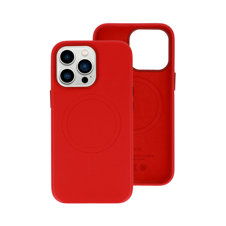 MAGSAFE KOŽNA FUTROLA ZA IPHONE 14 RED