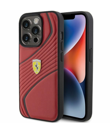 ORIGINALNA FERRARI FUTROLA TWIST METAL LOGO FEHCP15LPTWR DO IPHONE 15 PRO RED