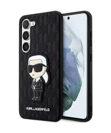 ORIGINALNA TORBICA KARL LAGERFELD SAFFIANO MONOGRAM IKONIK KLHCS23SSAKLHKPK ZA SAMSUNG GALAXY S23 CRNA