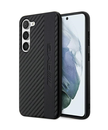 ORIGINALNA AMG FUTROLA SA UGLJIČNIM TRAKAMA I RELJEFNIM AMHCS23MBLSCA ZA SAMSUNG GALAXY S23 PLUS CRNA