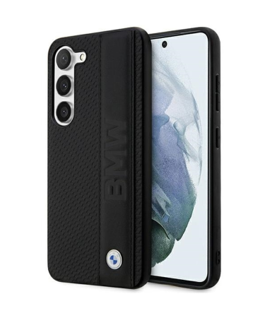 ORIGINALNA TORBICA BMW KOŽNA TEKSTURA I PRUGA BMHCS23M22RDPK ZA SAMSUNG GALAXY S23 PLUS CRNA