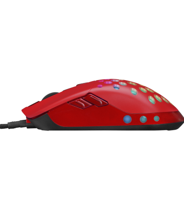 Miš gaming RAMPAGE SMX-R66 ROCKET Ultra Light Red RGB LED 12000dpi