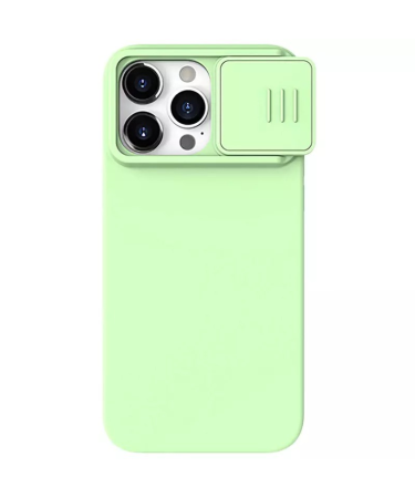 ZAŠTITNA MASKA NILLKIN CAMSHIELD SILKY SILIKONSKA FUTROLA ZA IPHONE 15 PRO MINT