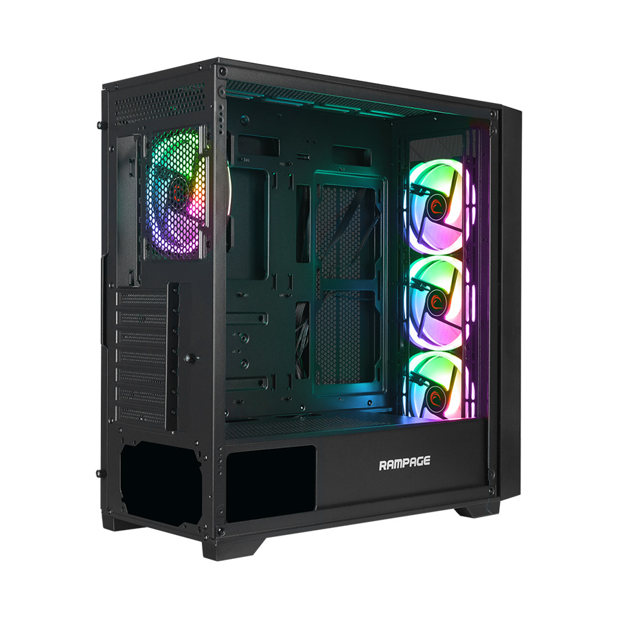Kućište gaming RAMPAGE PRIME Mesh Tempered Glass 4*ARGB Fan Hub E-ATX, 37919 - Image 2