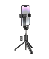 Stativ tripod selfie stap za mobitel do 7" + daljinski bluetooth BOROFONE BY11 Happy live broadcast black