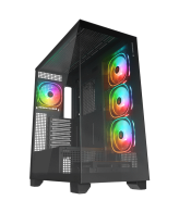 Kućište gaming RAMPAGE HYDRA V1 BLACK Type-C+USB3.0+USB2.0 4*ARGB Fan+Hub E-ATX Exclusive Gaming, 39922