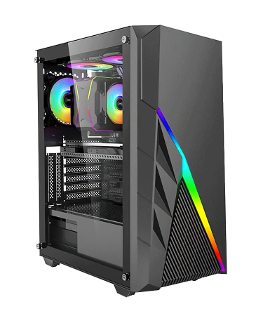 Kućište IG-MAX T5912 BUSTER gaming, Glass, 1x120mm ventilator. MIDI ATX