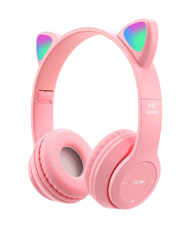 Slušalice za djecu bluetooth cat P47M pink