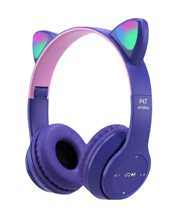 Slušalice za djecu bluetooth cat P47M purple