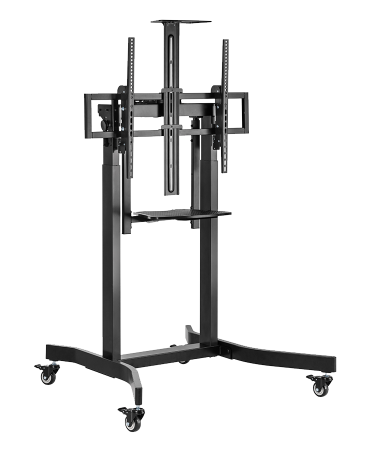 Nosač za TV na stalku motorizirani sa točkovima GEMBIRD TVS-100T-01, 55"-100"