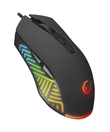 Miš gaming RAMPAGE SMX-G68 SPEAR Full RGB 7200DPI Black 7D Macro Gaming Mouse, 34870