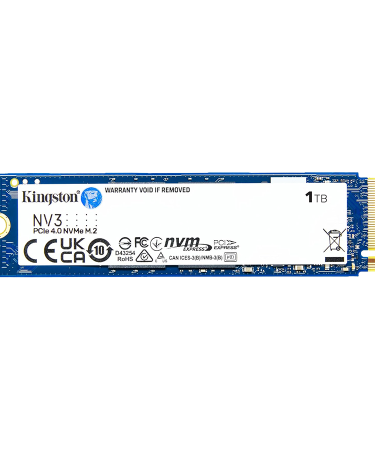 Kingston SSD SNV3S/1000G 1TB NV3 NVMe PCIe 4.0 Up to 6,000MB/s read, 4,000MB/s write