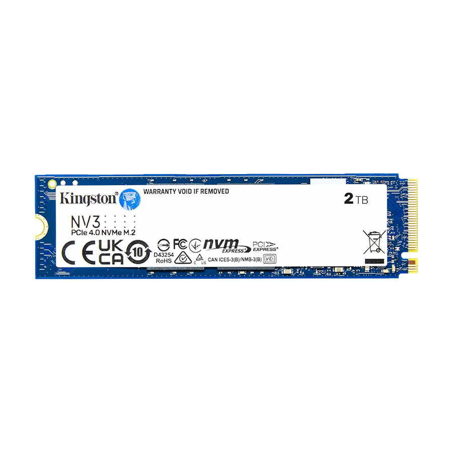 Kingston SSD SNV3S/2000G 2TB NV3 NVMe PCIe Gen 4.0 Up to 6,000MB/s read, 5,000MB/s write