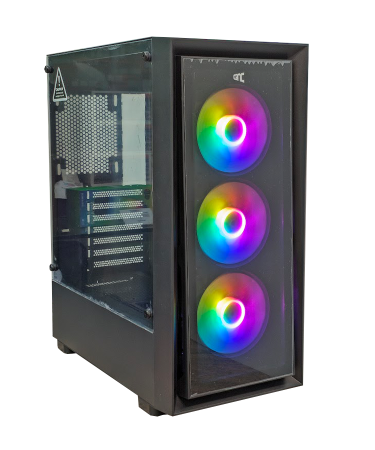 KUĆIŠTE GNC EZ COOL GAMING HC-625B BEZ NAPAJANJA, Tempered Glass, 3x120 RGB ventilator