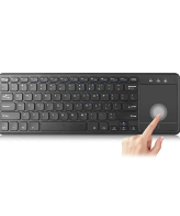 Tastatura EVEREST EKW-155 Black ToucPad Mouse US/ENG Layout Wireless Keyboard + Touch Mouse, Ultra Slim Media Hotkeys/Smart TV, 22147