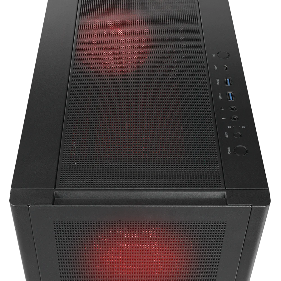 Kućište gaming RAMPAGE VANGUARD V2 Black Mesh Easy Tempered Glass Vertical VGA Holder 4*RGB Fan Hub E-ATX Big-T, 39846 - Image 6