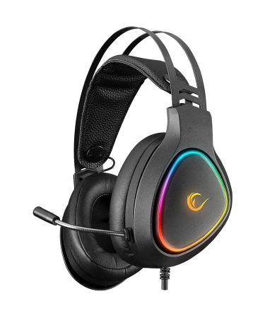 Slušalice sa mikrofonom gaming RAMPAGE RMX-G7 SNIPER Black RGB Illuminated,with Flexible Microphone Gaming, Headset